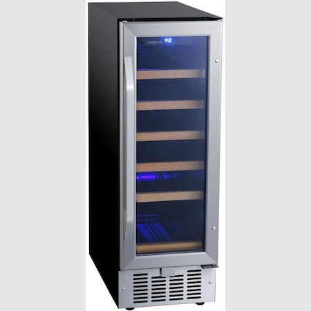 Edgestar 12 Inch Wide 18 Bottle BuiltIn Single Zone Wine Cooler with Reversible Door and LED Lighting CWR182SZ